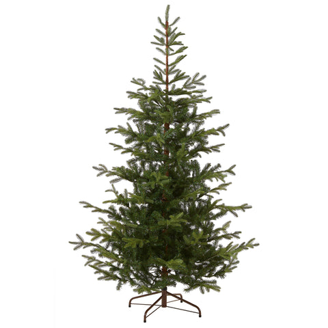 National Tree Company front view of full 7.5ft spruce showing wide 58-inch profile and realistic look