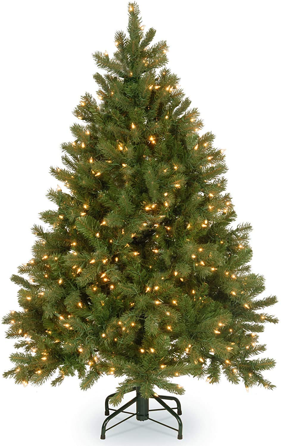 National Tree Company front view of pre-lit 4.5ft tree showing full profile and benefits