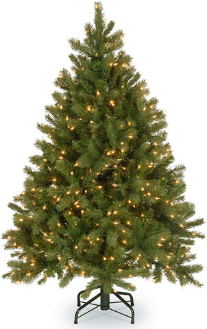 National Tree Company front view of pre-lit 4.5ft tree showing full profile and benefits
