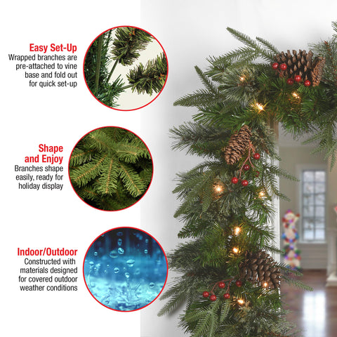 National Tree Company plug and wiring detail showing convenient prewired setup