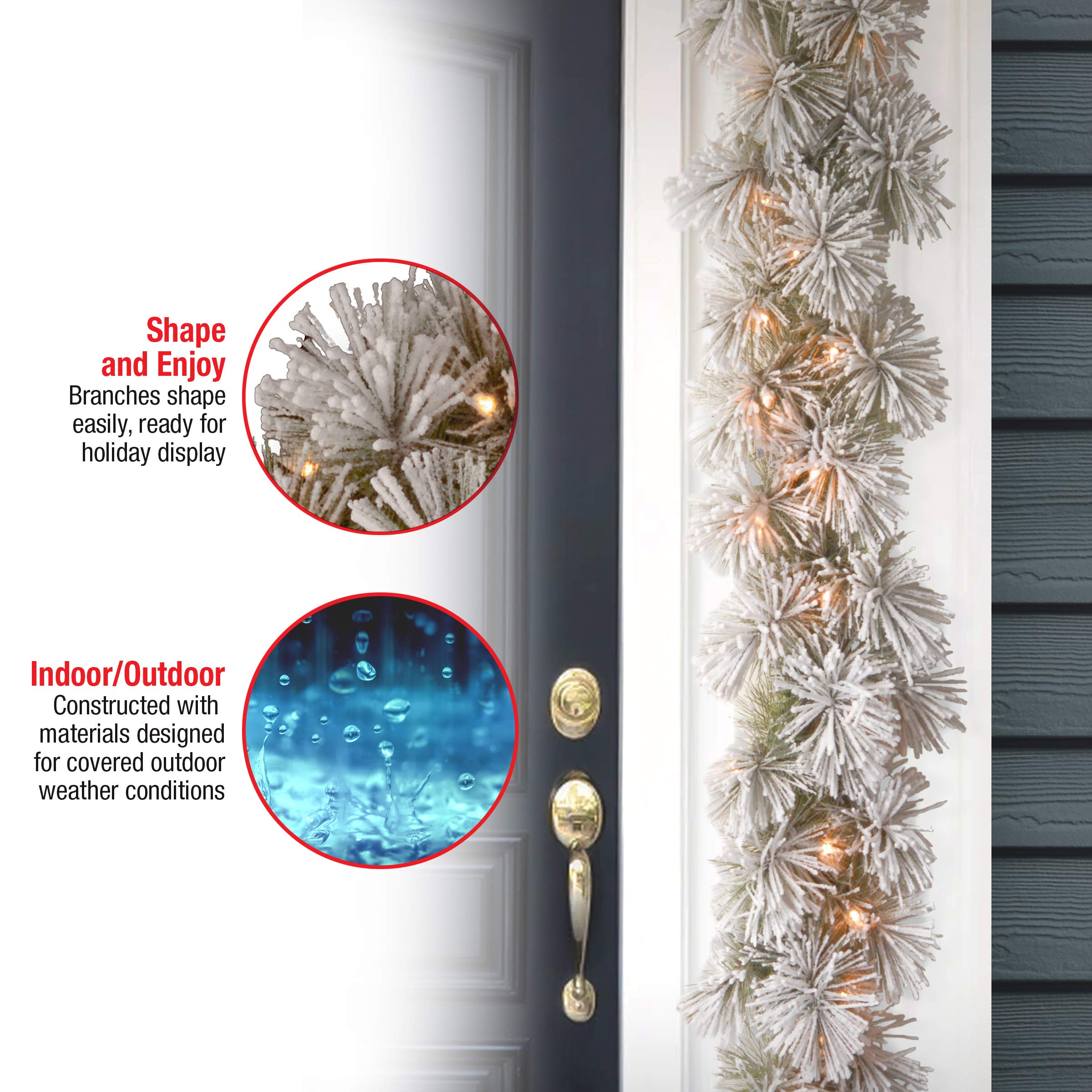 National Tree Company garland draped on mantel creating cozy holiday ambiance with lights