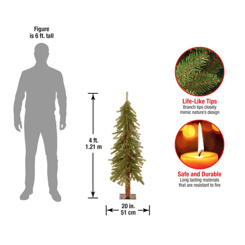 National Tree Company mini tree styled in a living room to show space-saving benefit