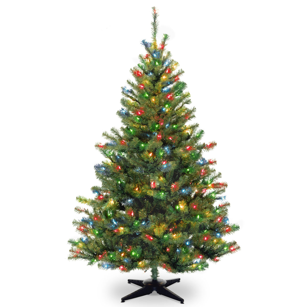 National Tree Company Kincaid Spruce front view showing full silhouette and wide profile