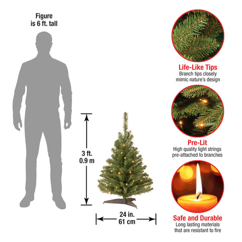 National Tree Company mini tree styled on a table providing compact holiday ambiance