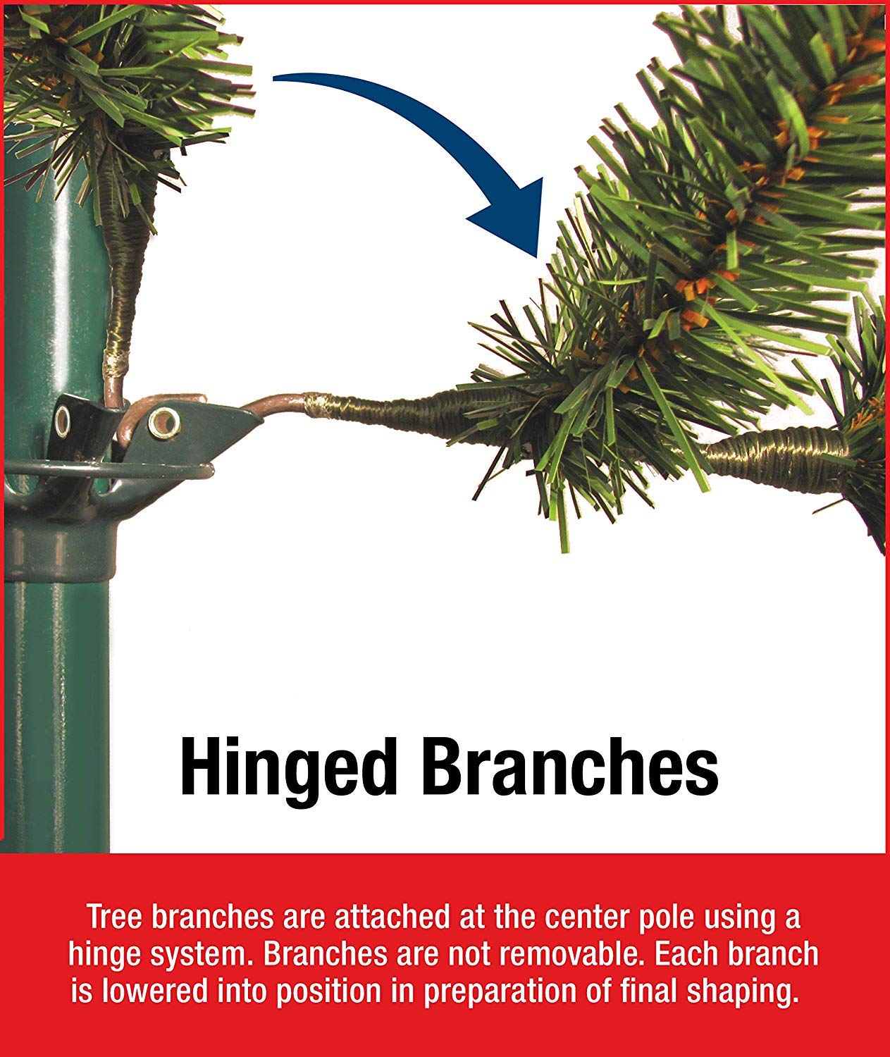National Tree Company Kingswood Fir close-up of branch tips showing realistic texture and durability