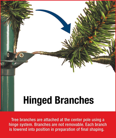 National Tree Company Kingswood Fir close-up of branch tips showing realistic texture and durability