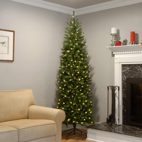 National Tree Company Kingswood Fir close-up of branch tips showing realistic texture benefit: lifelike ornament support