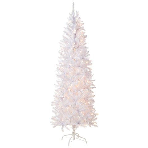 National Tree Company Kingswood Fir front view showing slim profile and decor benefit