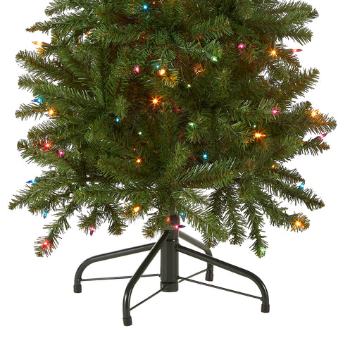 National Tree Company multicolor lights detail showing even illumination and factory-installed convenience