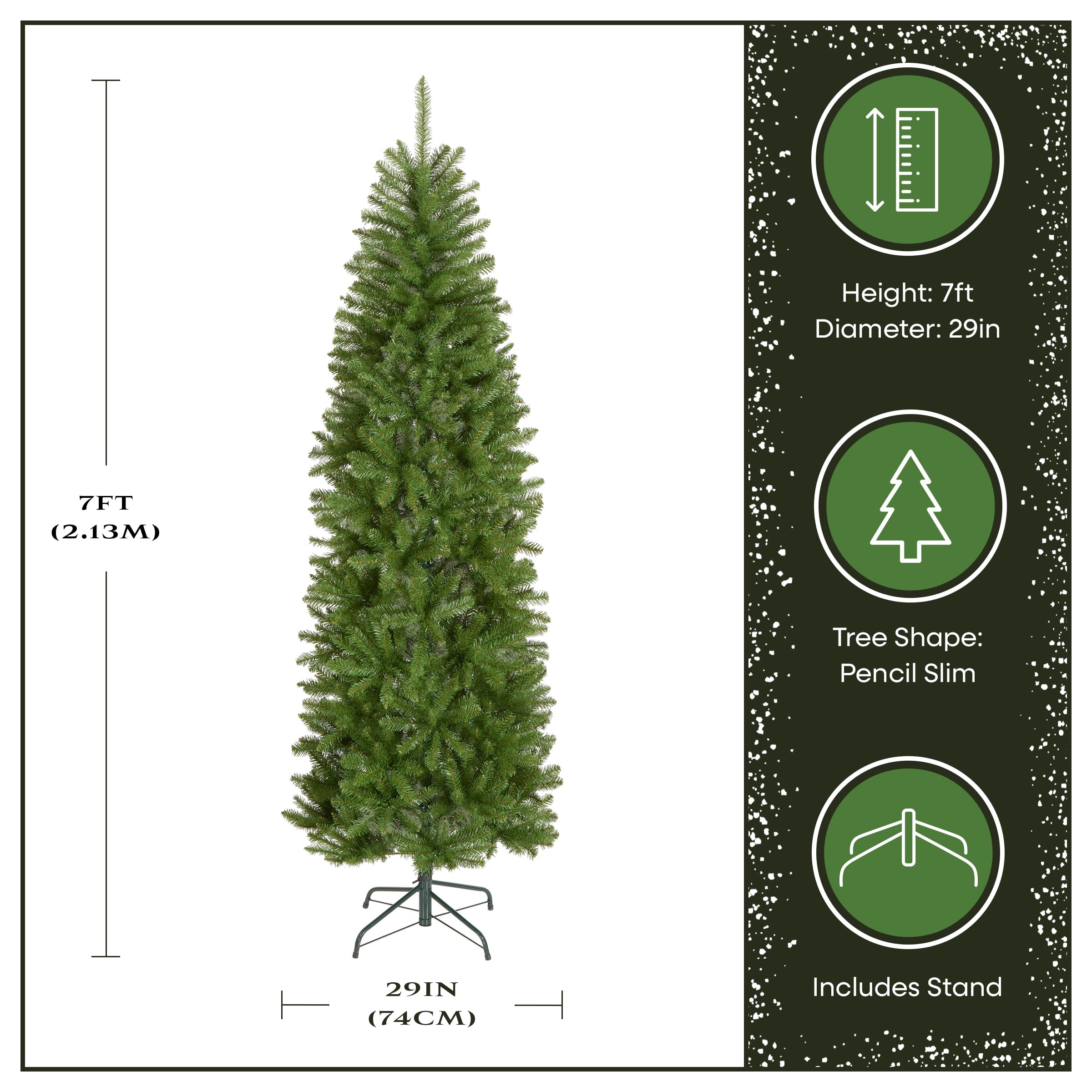 National Tree Company Kingswood Fir metal base close-up providing stable support