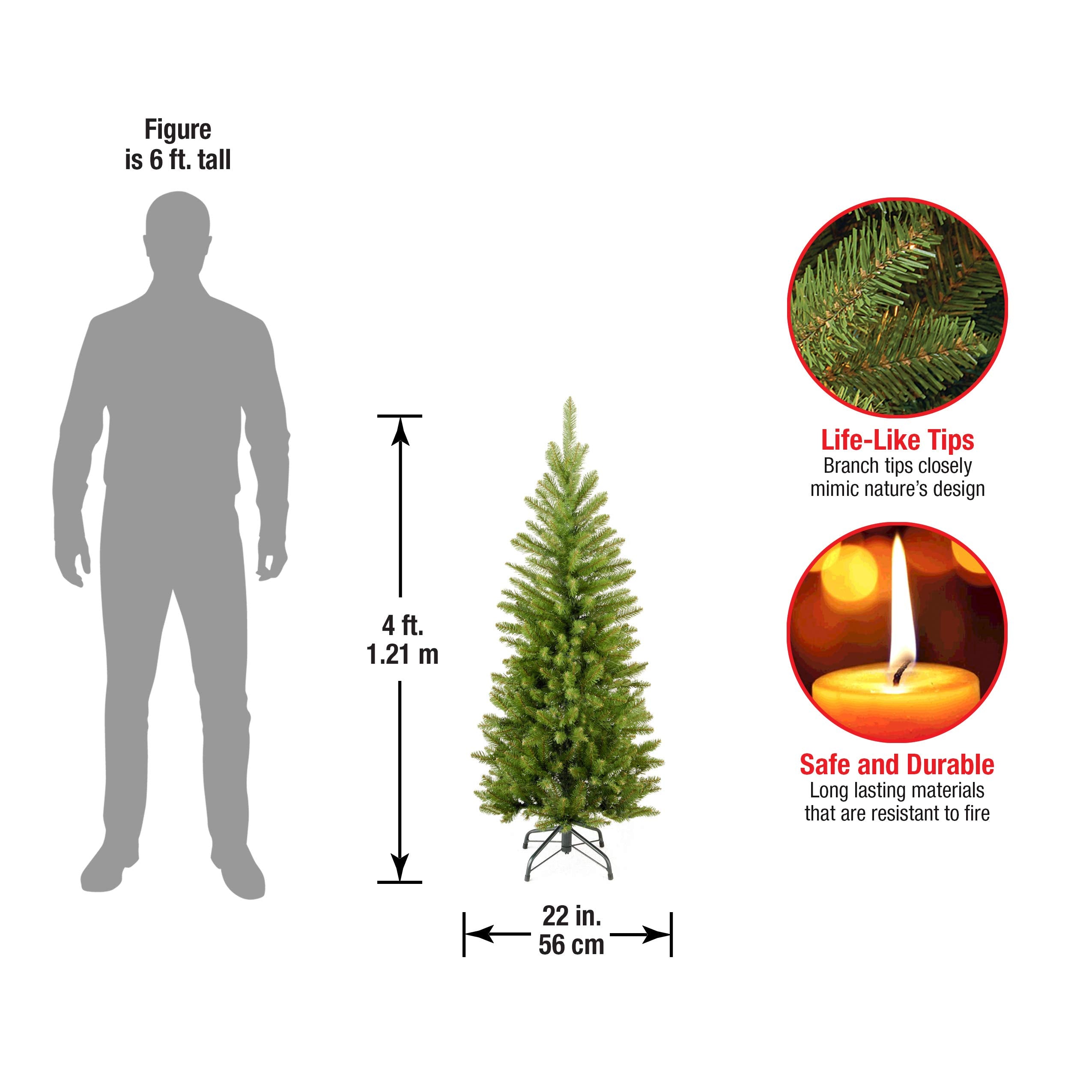 National Tree Company Kingswood Fir unlit with ornaments illustrating customizable decorating