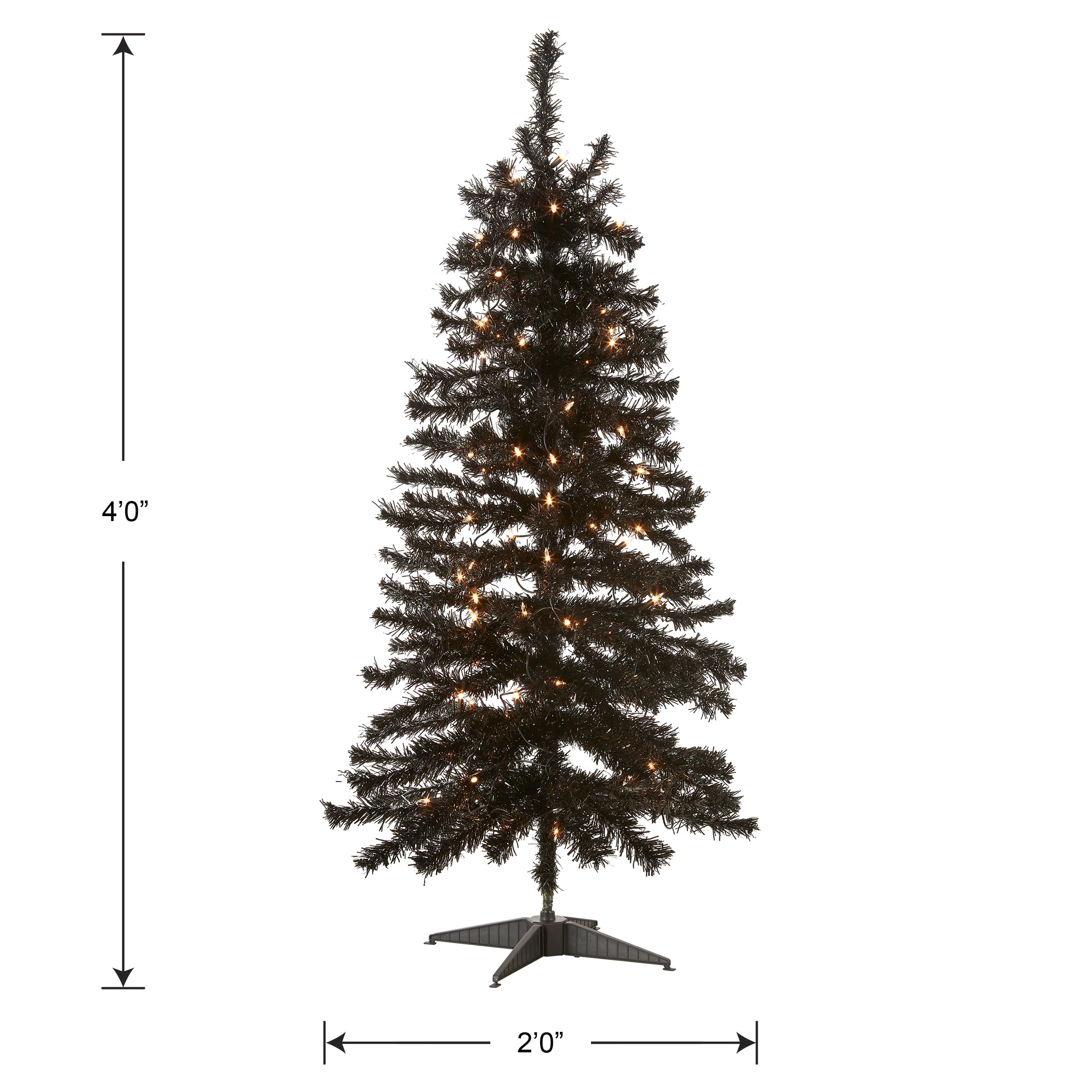 National Tree Company metal base and stand detail shows sturdy support and simple setup