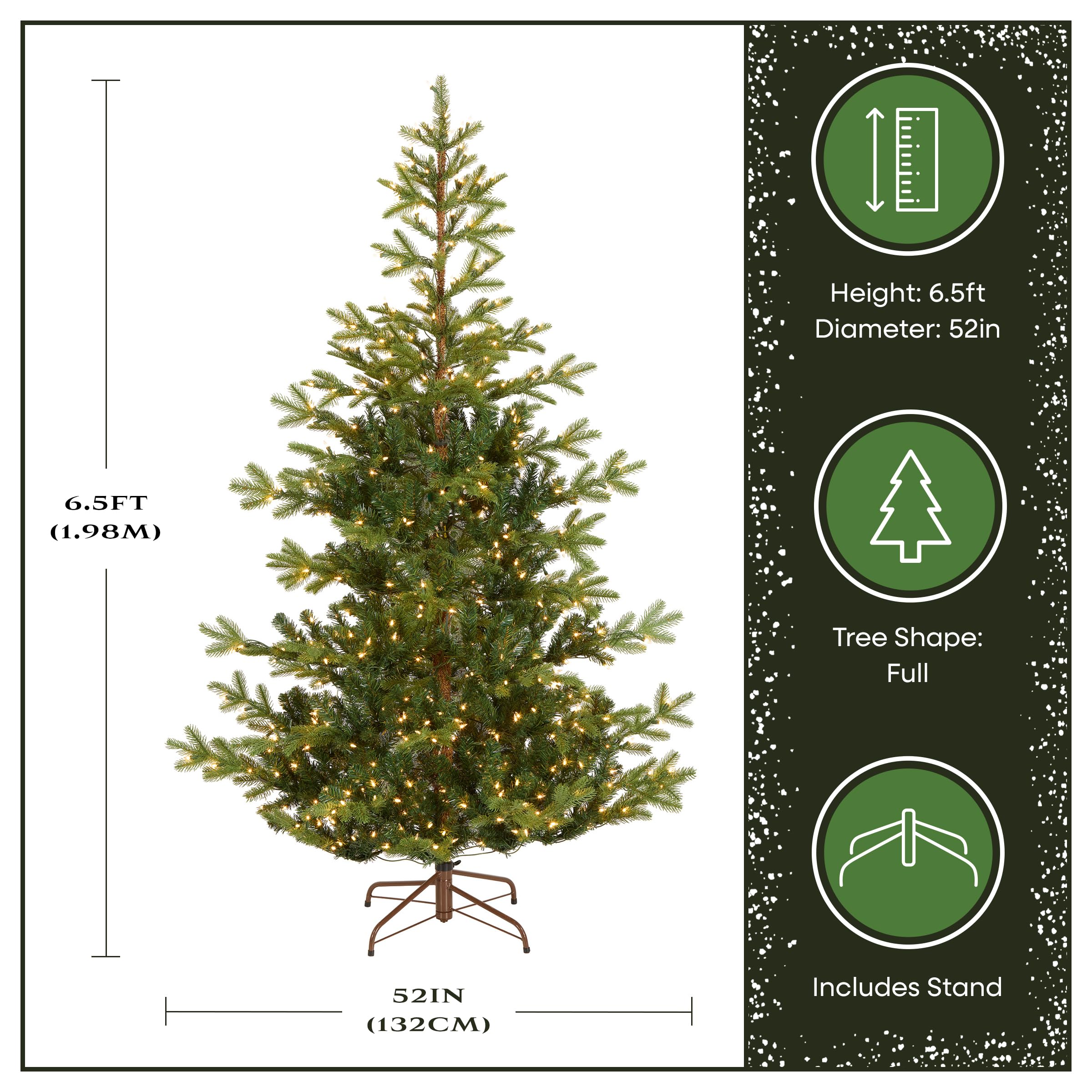 National Tree Company sturdy metal base providing stable support for ornaments
