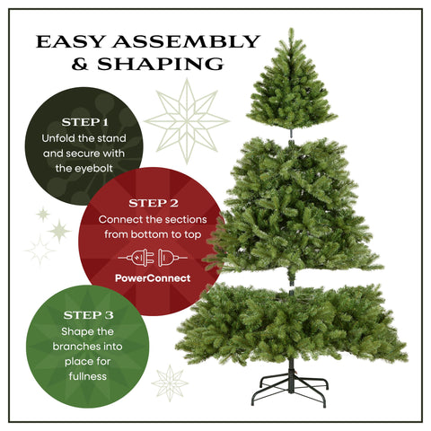 National Tree Company metal stand and base showing sturdy support and stability