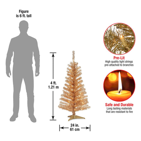 National Tree Company metal stand and trunk detail showing stable, durable base