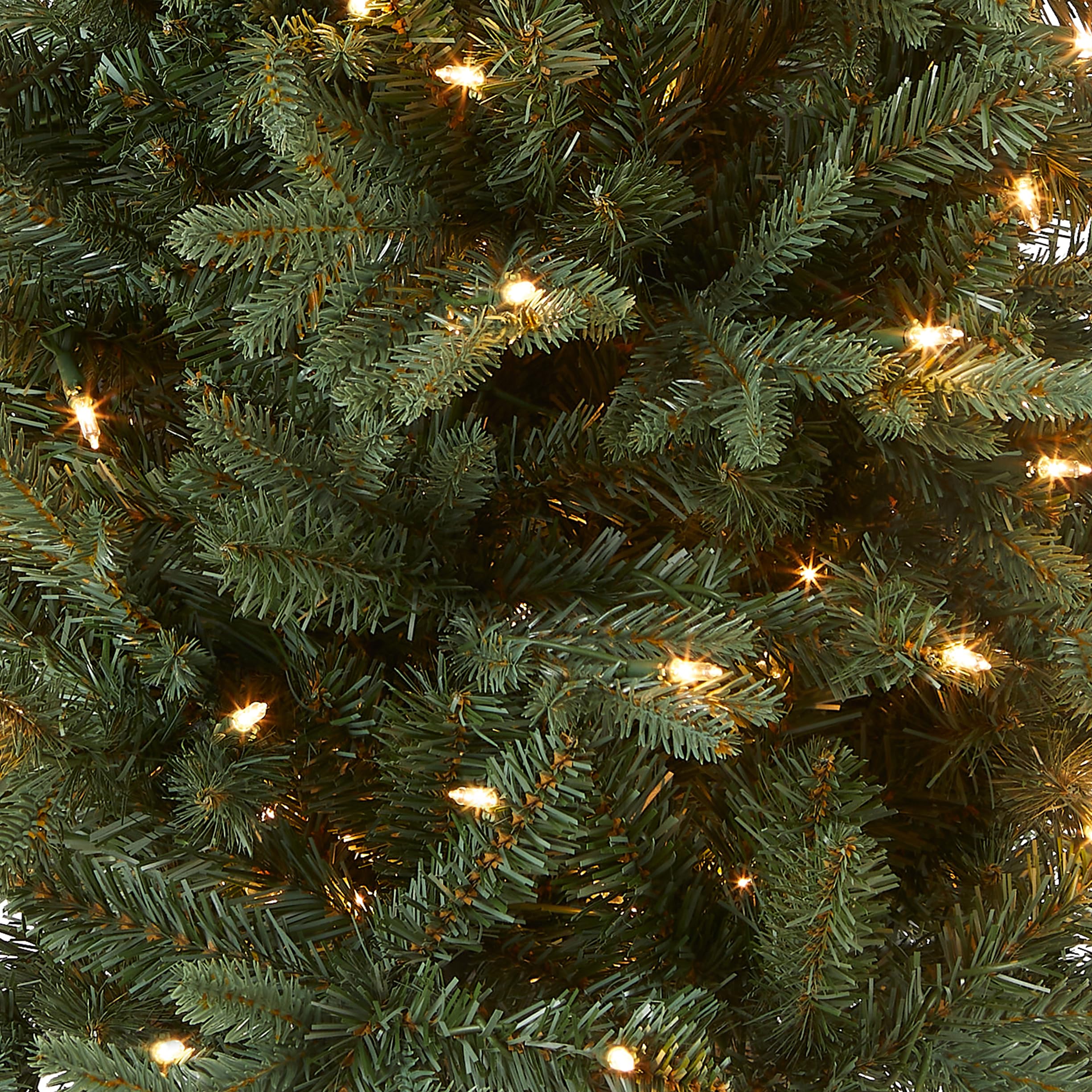 National Tree Company close-up of branch tips highlighting lifelike texture and durable construction