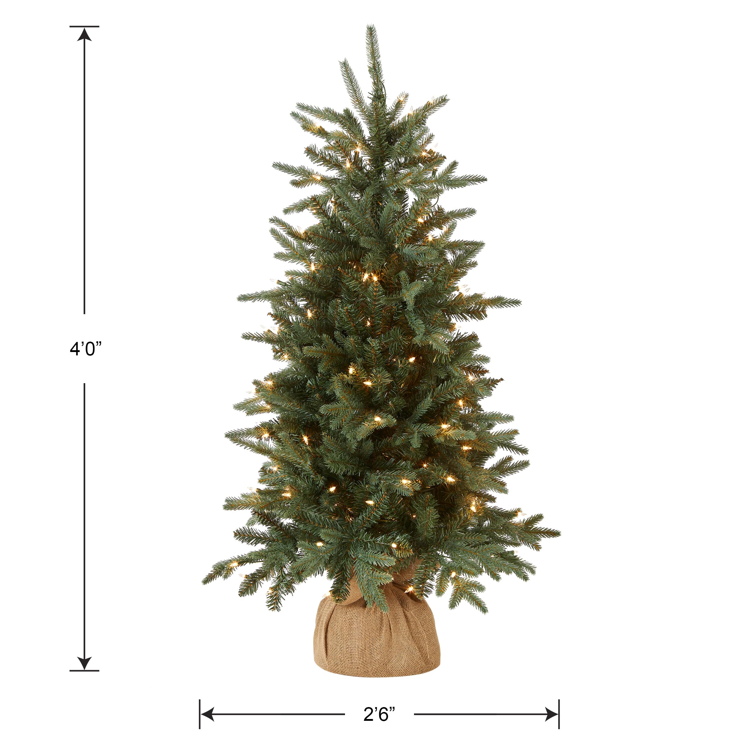 National Tree Company tabletop lifestyle with mini tree as centerpiece adding seasonal charm