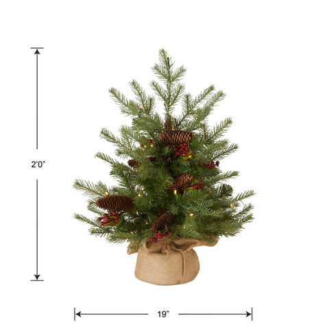 National Tree Company frosted pine cones and berry clusters adding seasonal detail