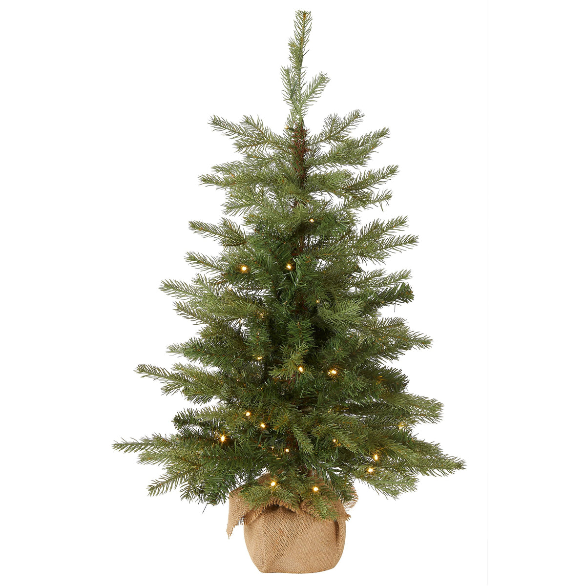 National Tree Company front view showing full three-foot spruce for compact spaces