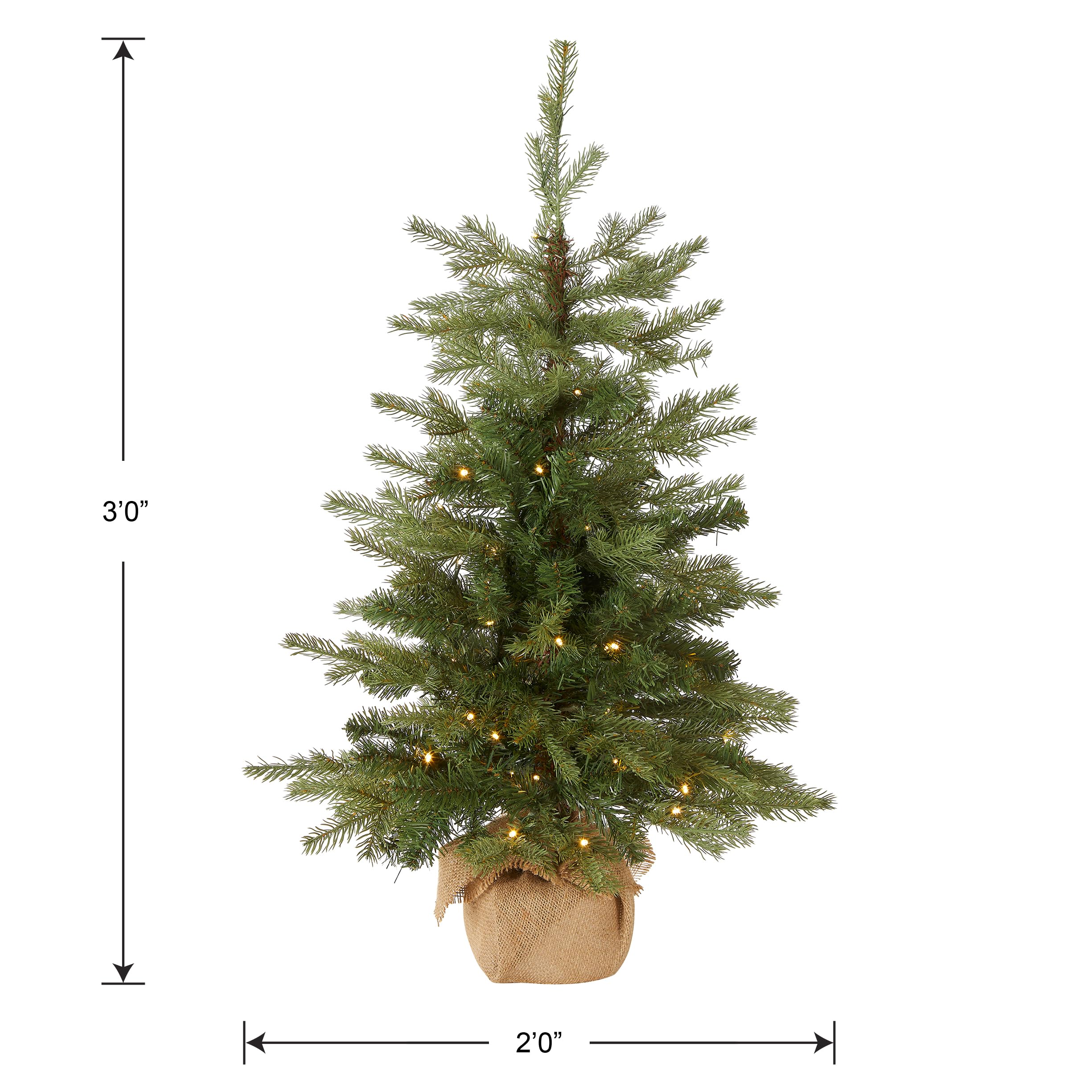 National Tree Company tabletop display in living room adding festive ambiance