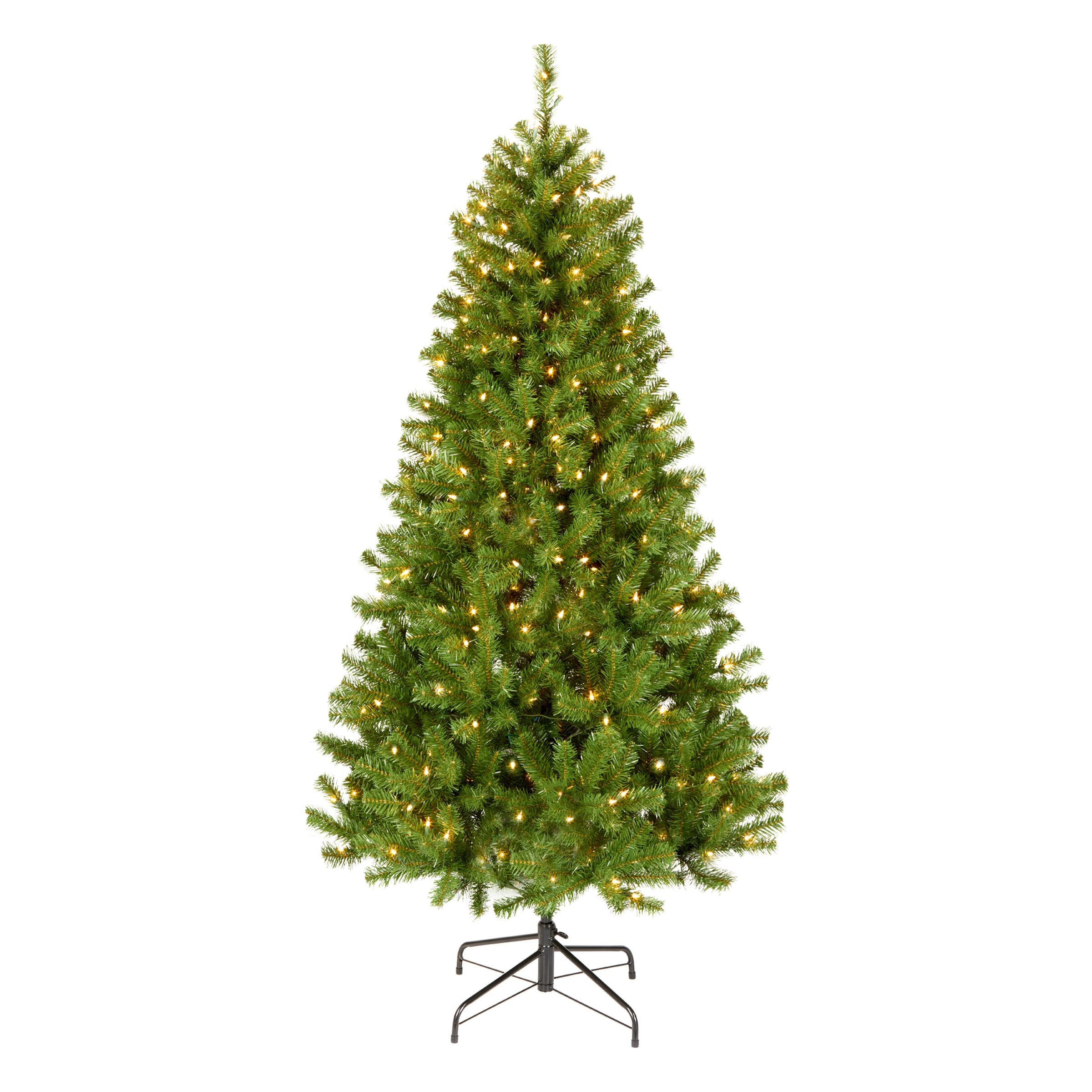 National Tree Company front view of full 6ft North Valley Spruce giving festive focal point