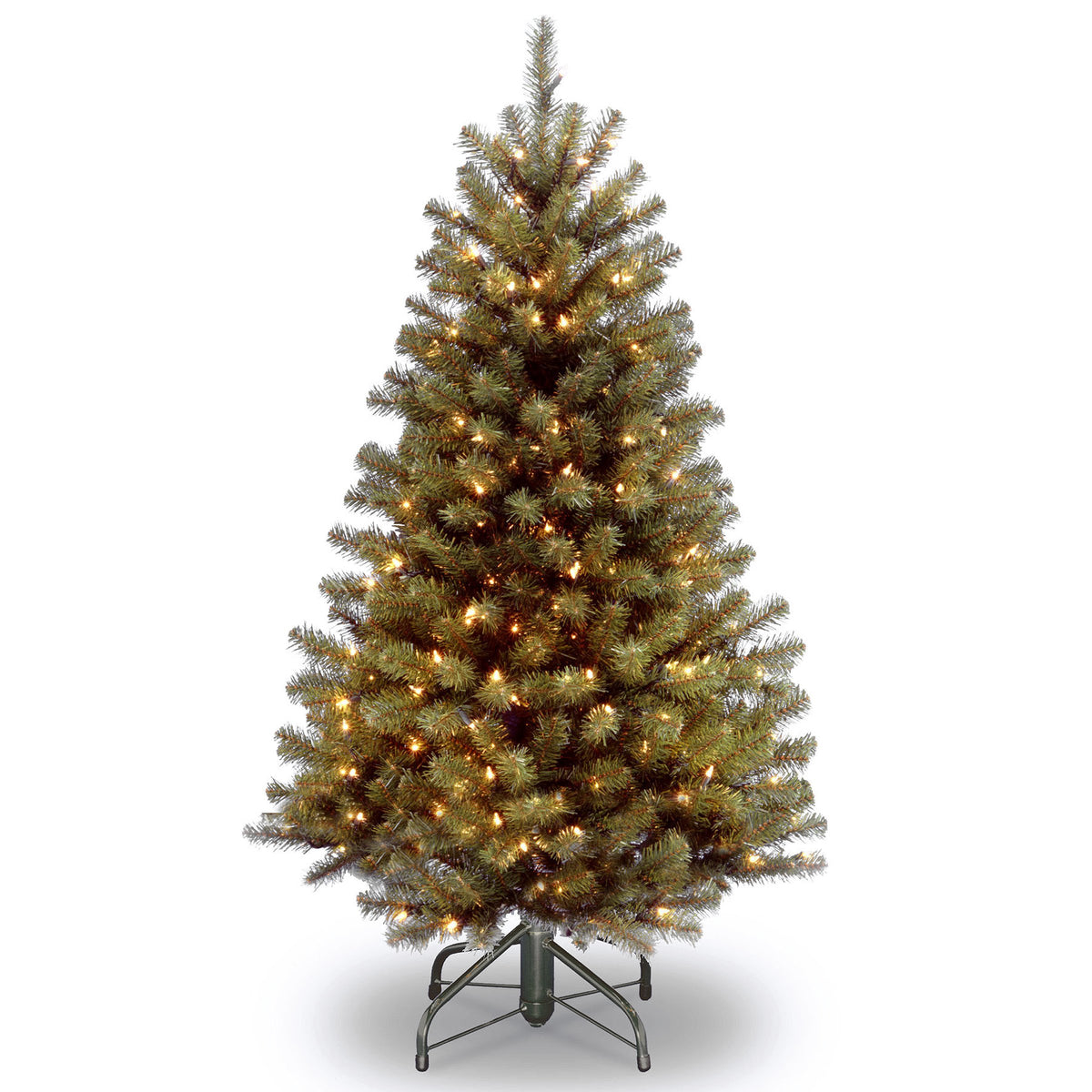 National Tree Company front view of full 5ft spruce showing realistic profile and space efficiency