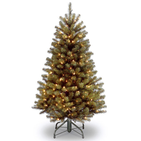 National Tree Company front view of full 5ft spruce showing realistic profile and space efficiency