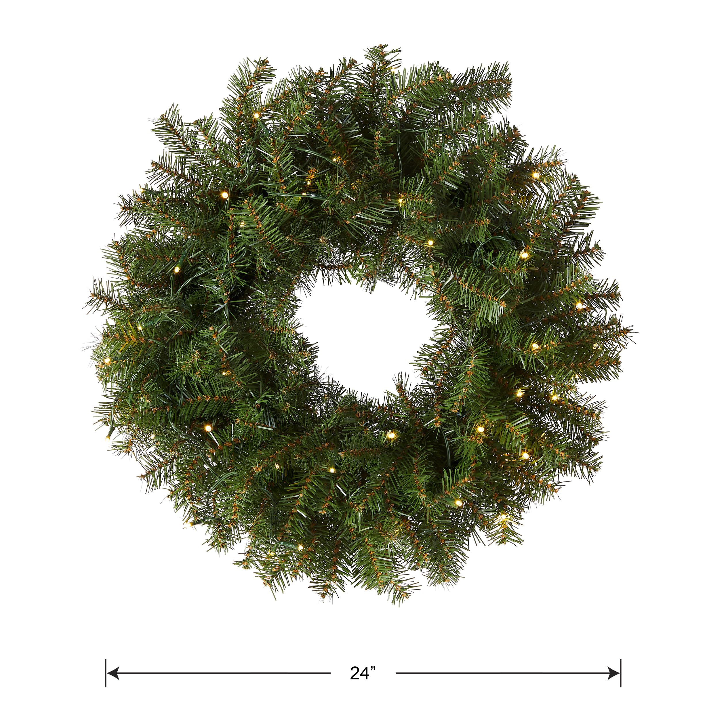 National Tree Company wreath hung on a front door adding festive curb appeal