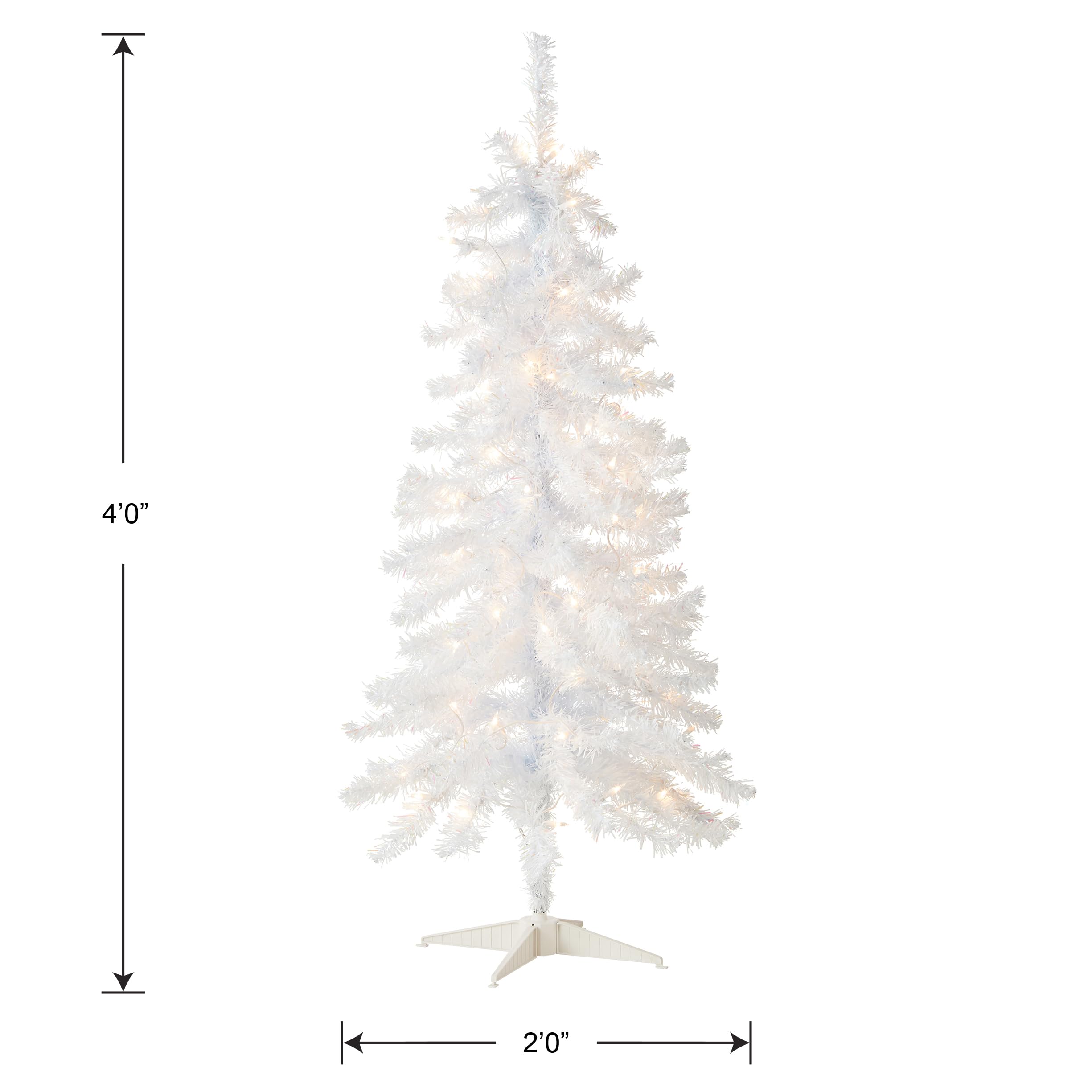 National Tree Company storage view of hinged branches folded for easy off-season packing