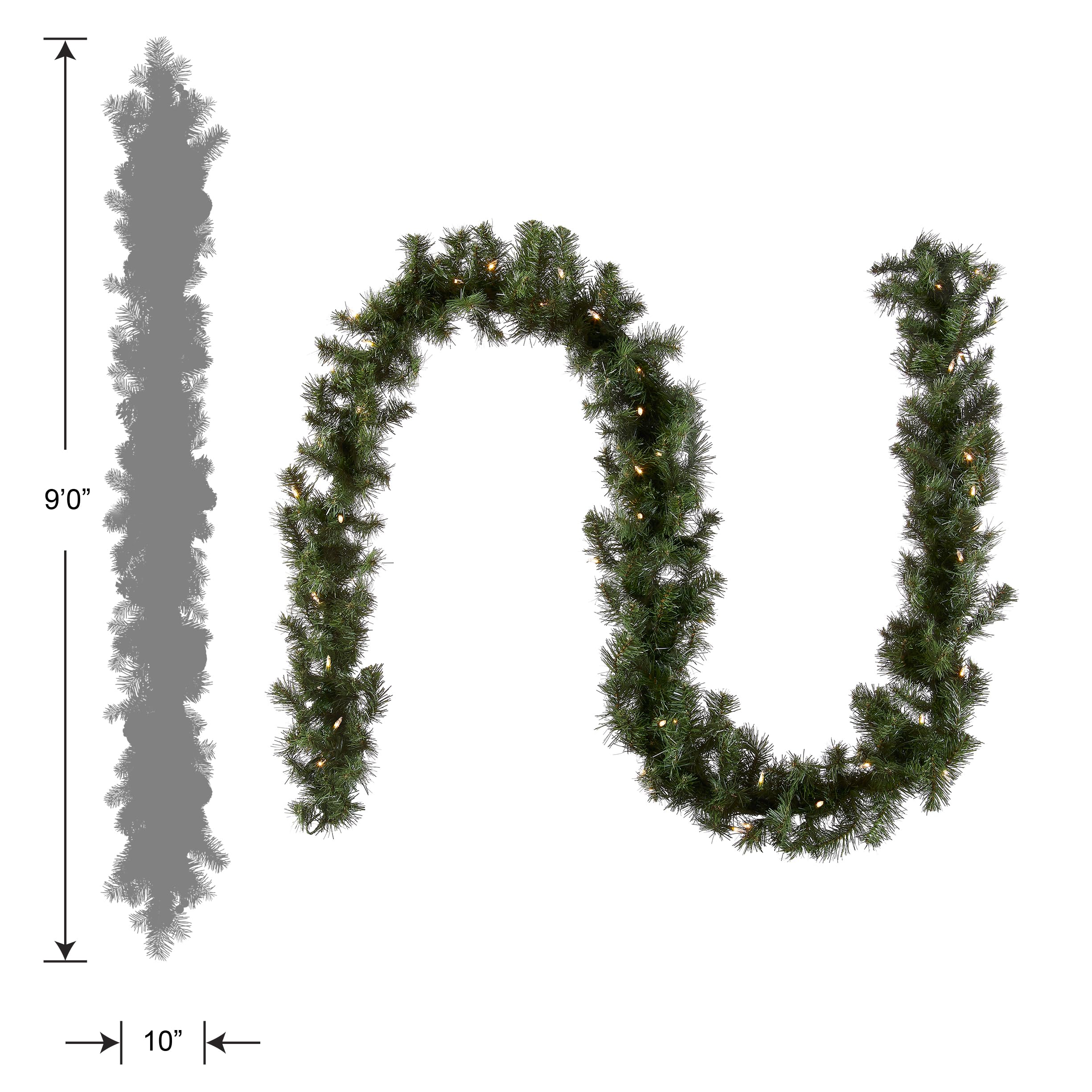 National Tree Company garland held in hands to show 9ft scale and portability