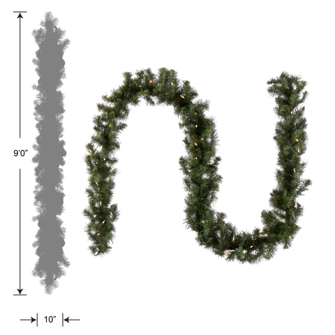 National Tree Company garland held in hands to show 9ft scale and portability
