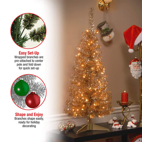 National Tree Company shaping branches demonstration illustrating easy fluffing and depth