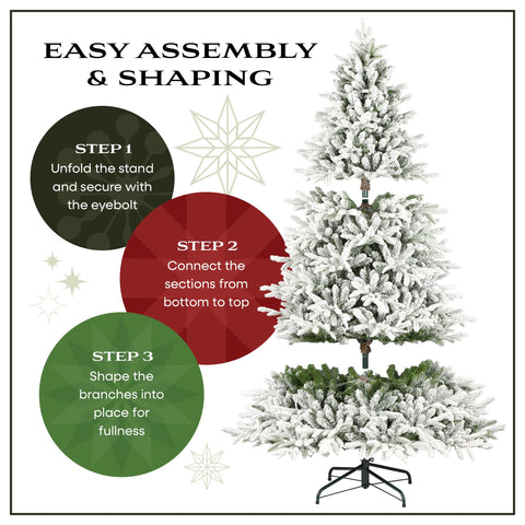 National Tree Company styled tree with ornaments showing how 641 tips support varied decorations