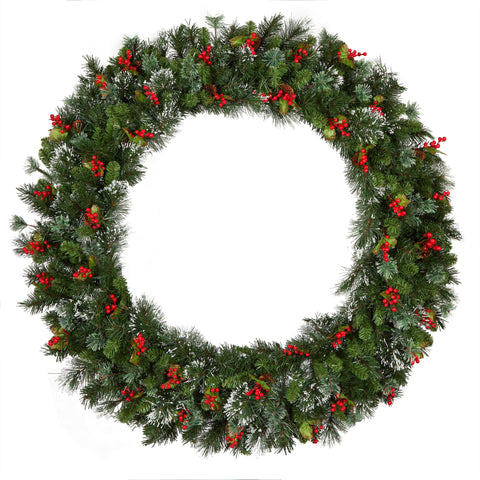 National Tree Company front view of 48in wreath showing full shape and decoration benefits