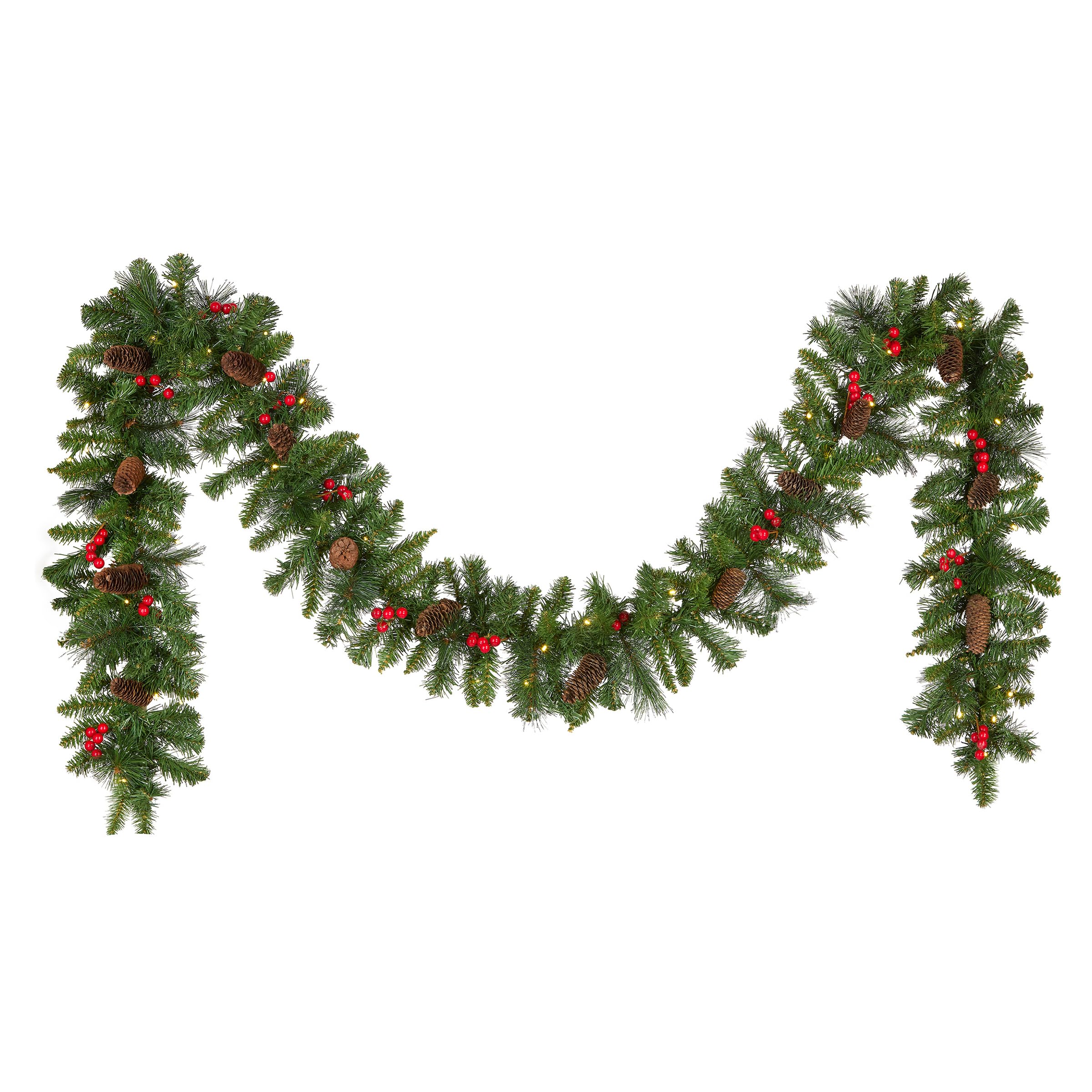 National Tree Company garland front view showing full length and lifelike appeal