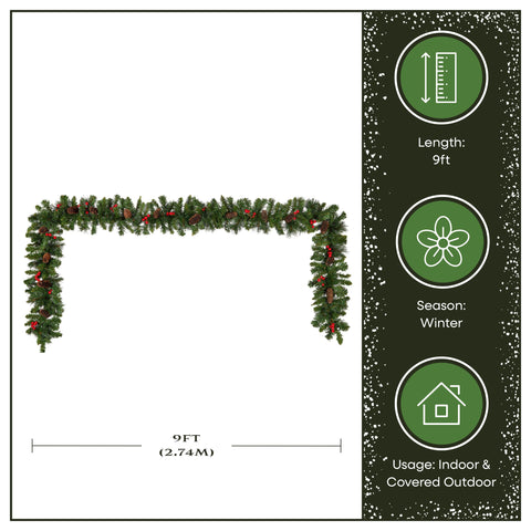 National Tree Company garland lit on mantel creating warm festive atmosphere
