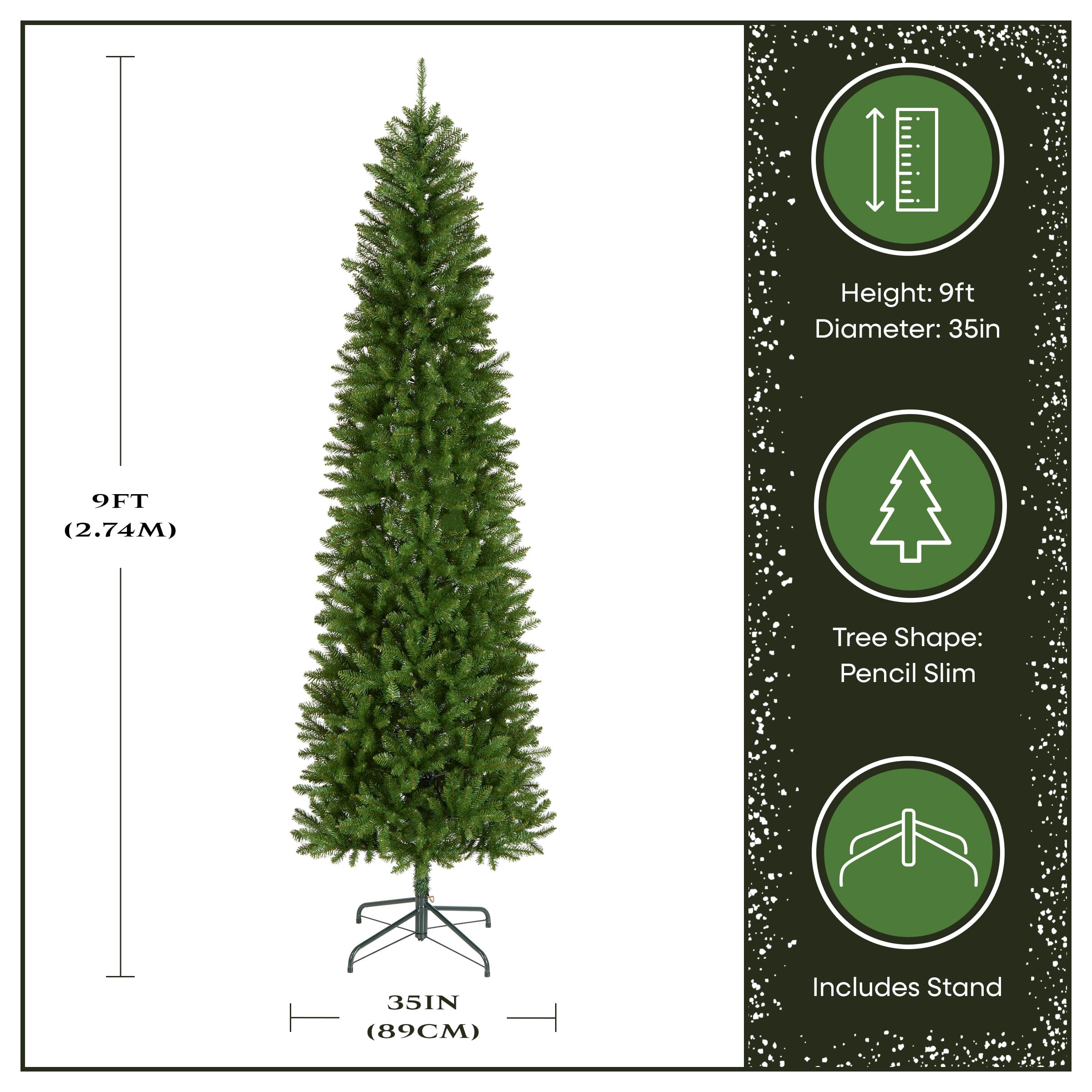 National Tree Company sturdy metal stand and base for stable holiday display benefit
