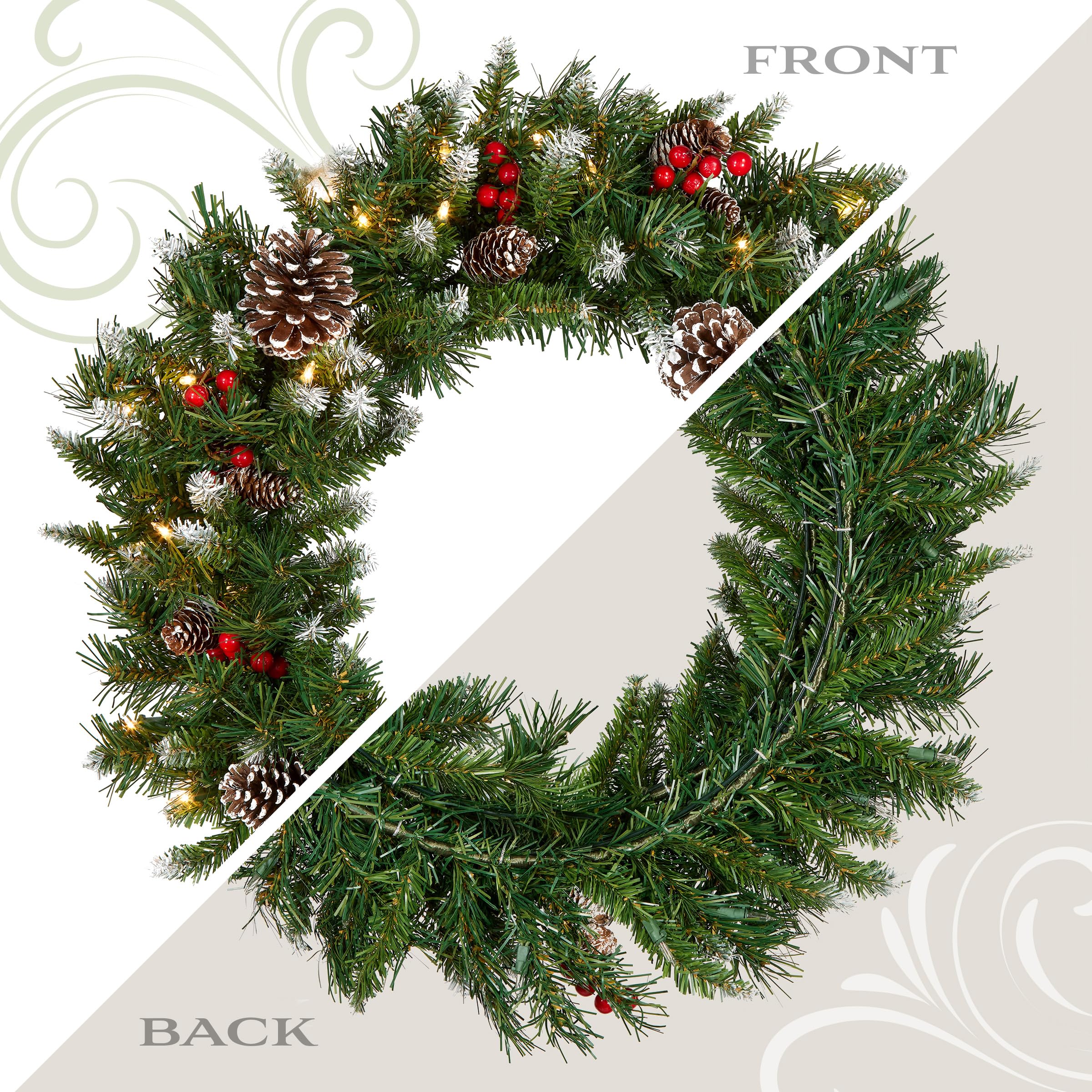 National Tree Company wreath hung on door creating welcoming holiday entrance