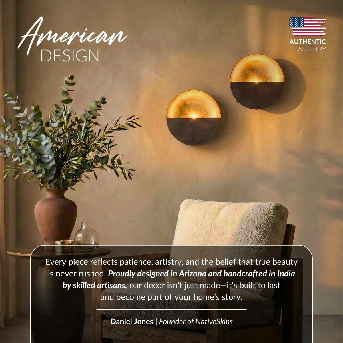NativeSkins styled bedroom ambience demonstrating relaxing candlelight atmosphere