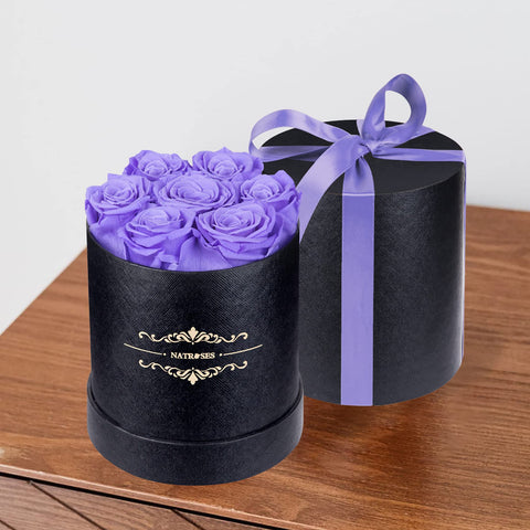 NATROSES boxed roses on shelf lifestyle shot suggesting decorative benefit