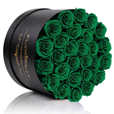 NATROSES overhead arrangement of 27 roses demonstrating full, luxurious display
