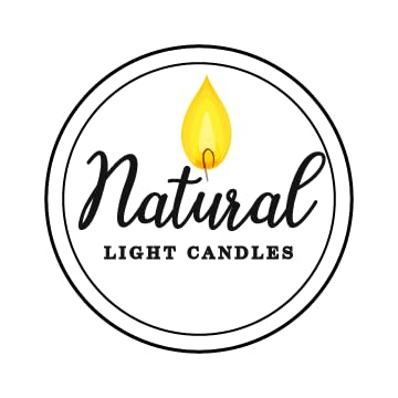Natural Light candle lit on home altar offering calm devotional illumination