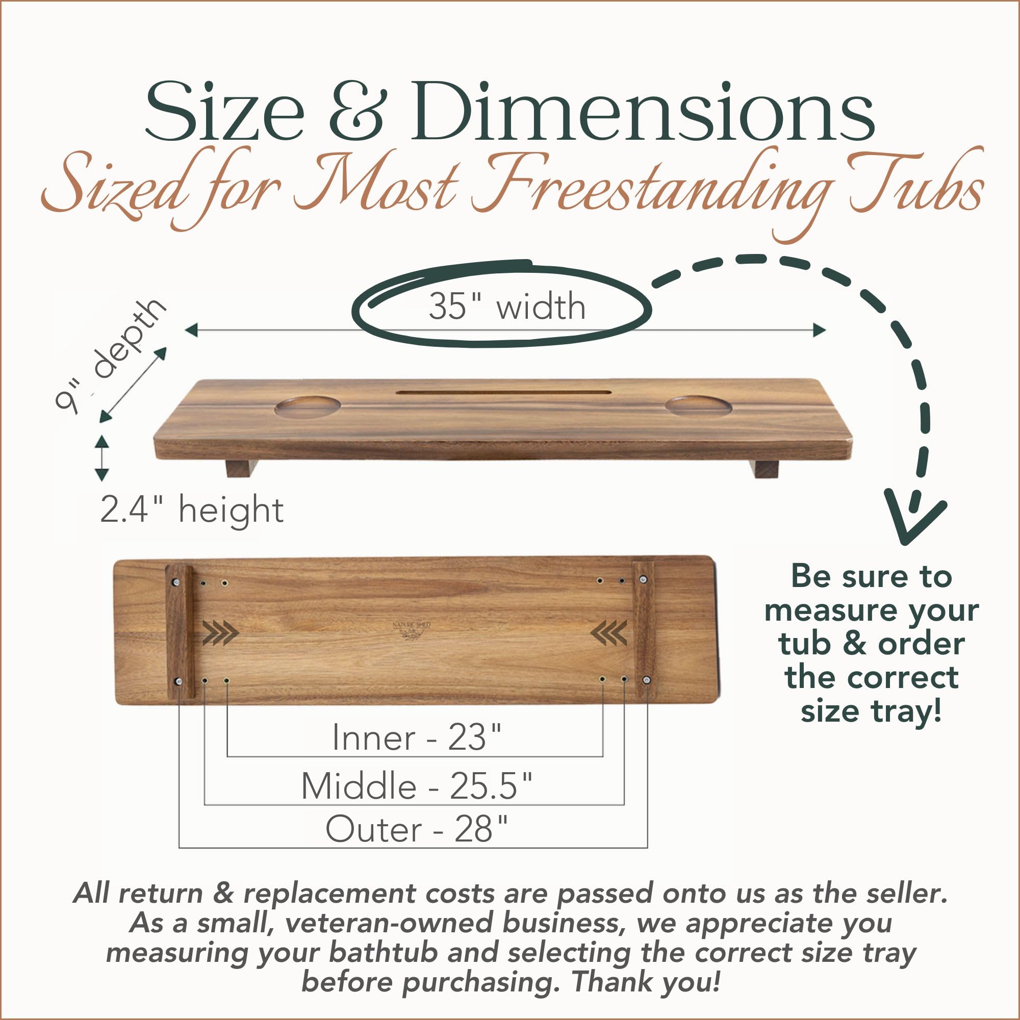 Nature Shed adjustable legs with measurement options showing anti-tip stability benefit
