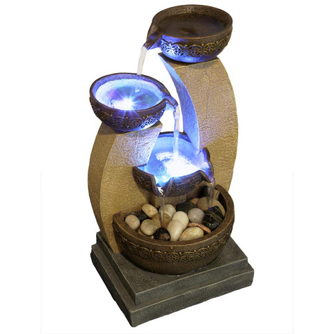 Nature's Mark color-changing LED lights glowing through water creating mood lighting benefits