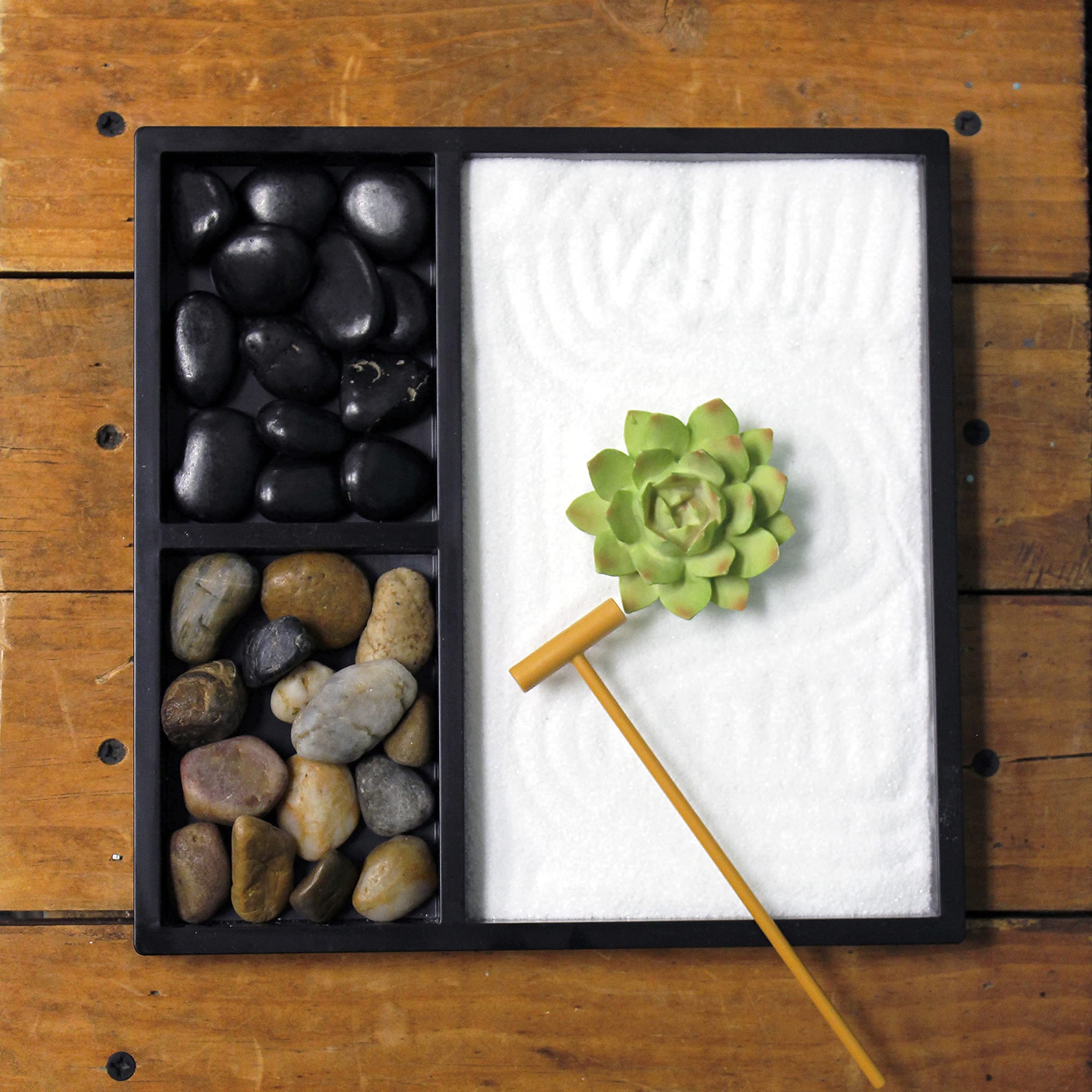 Nature's Mark three-section black base top view offering layout options