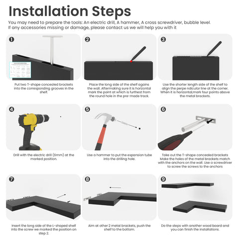 NATURE'S SOURCE installation kit with screws anchors and screwdriver showing ready-to-mount convenience benefit