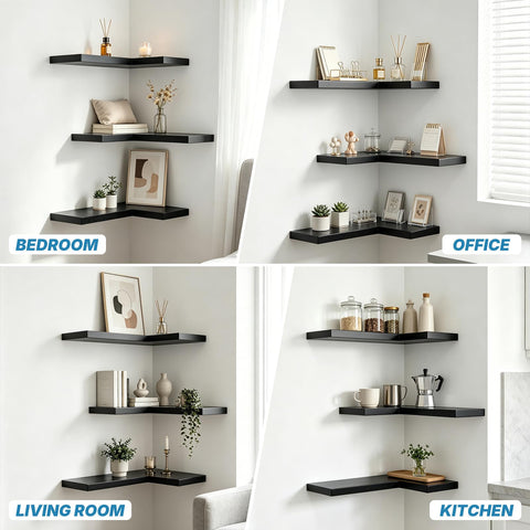 NATURE'S SOURCE shelf held in hand for scale demonstrating compact size and easy-install benefit