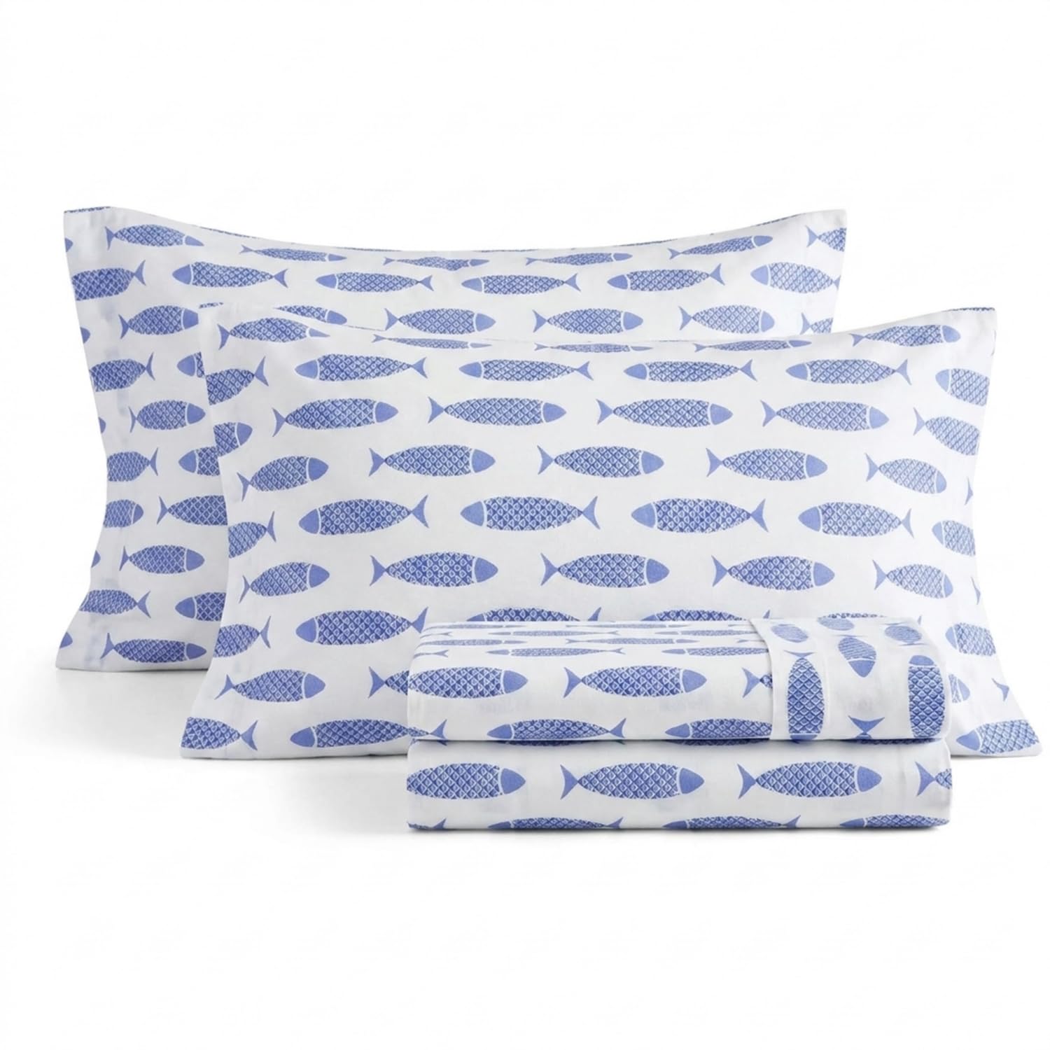 Nautica sheets styled in nautical bedroom showing coastal aesthetic