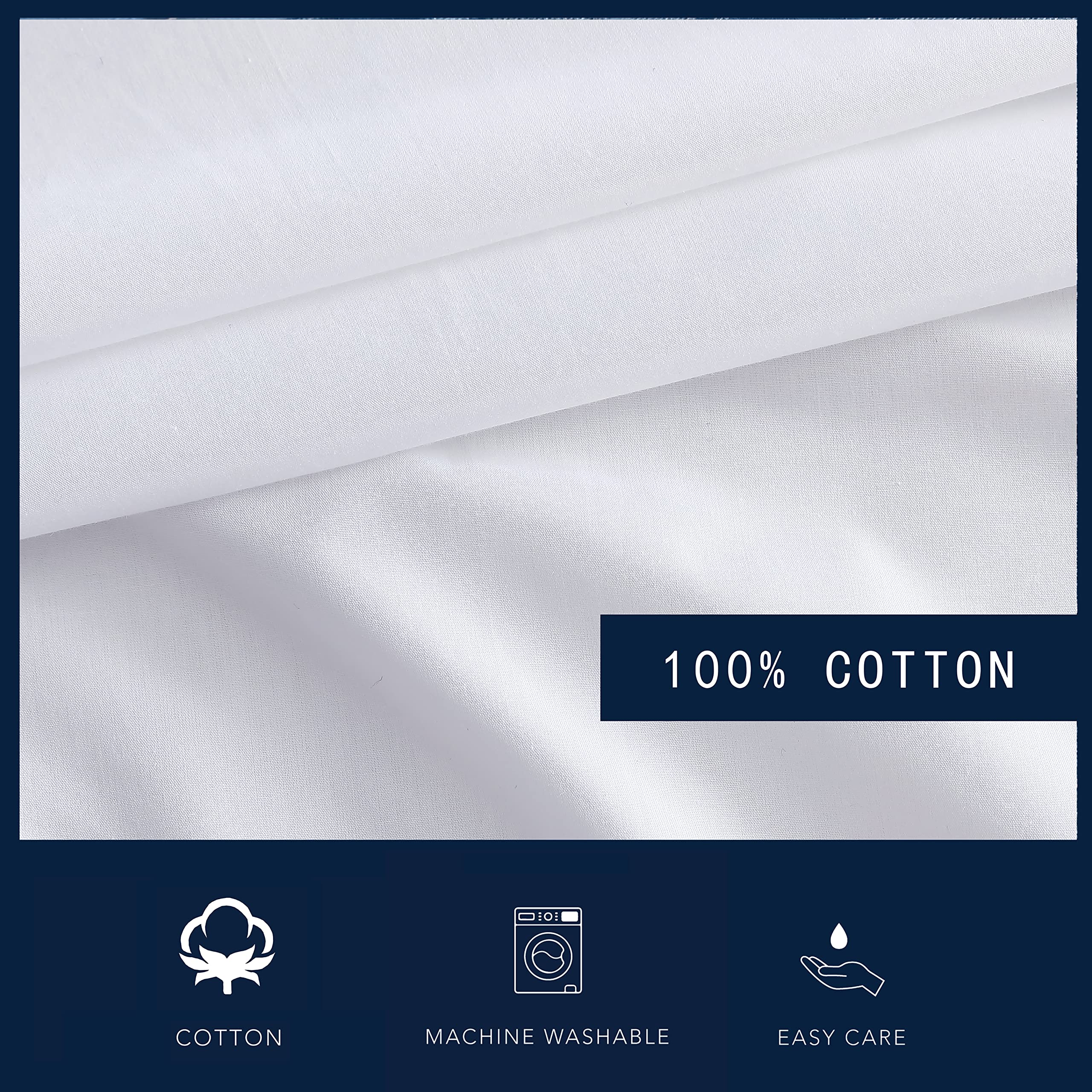 Nautica flat sheet spread on bed showing generous tuck-in length and neat appearance