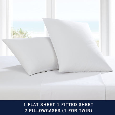 Nautica pillowcase envelope closure detail offering secure pillow fit and sleek look
